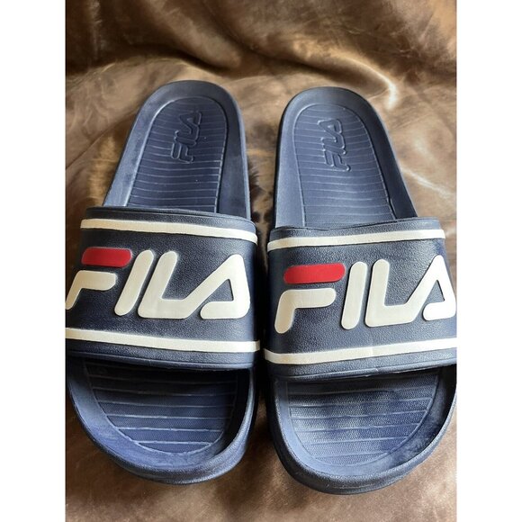 FILA AUTHENTIC SPORT SLIDE SANDALS MEN'S SIZE M-12  BLUE - Picture 2 of 16